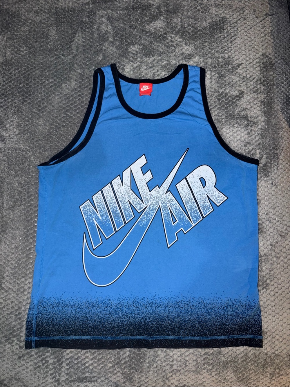 Nike Blue and Black Gradient Tank Top
